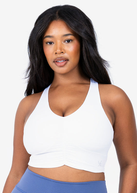 Women's Ruched Bra White