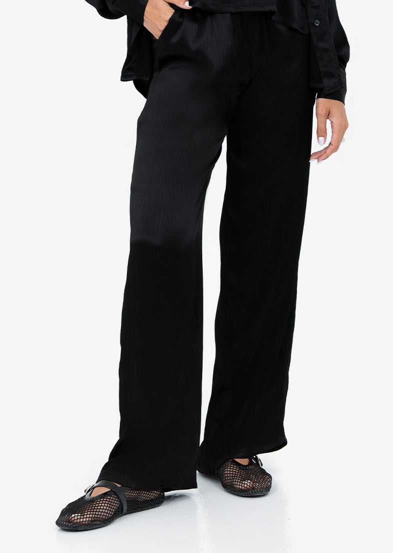 Women's Trouser Shiny Black