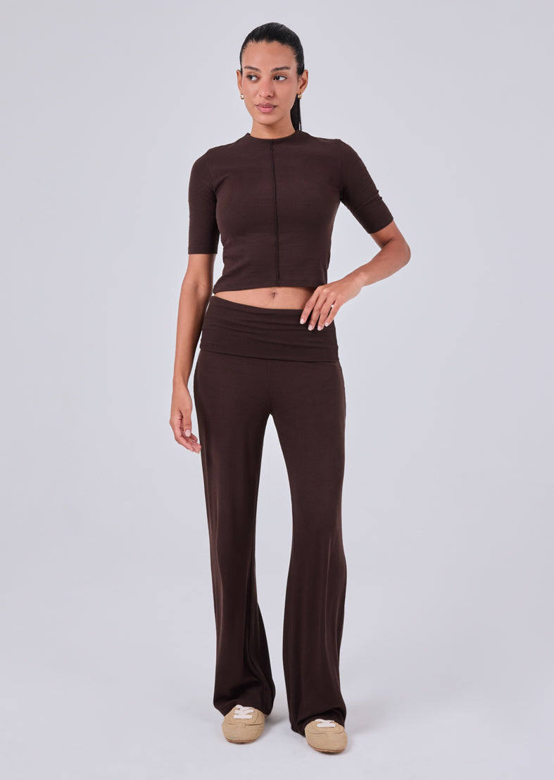 Women's Half Sleeve Tee Dark Cocoa