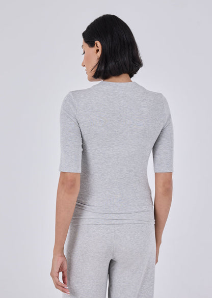 Women's Half Sleeve Tee Grey Marl