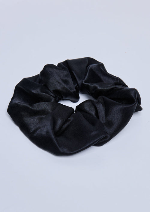 Women's Silk Scrunchie Black