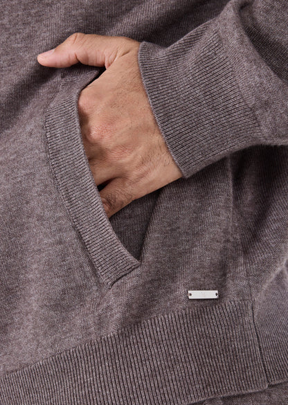 Men's Hoodie Taupe Marl