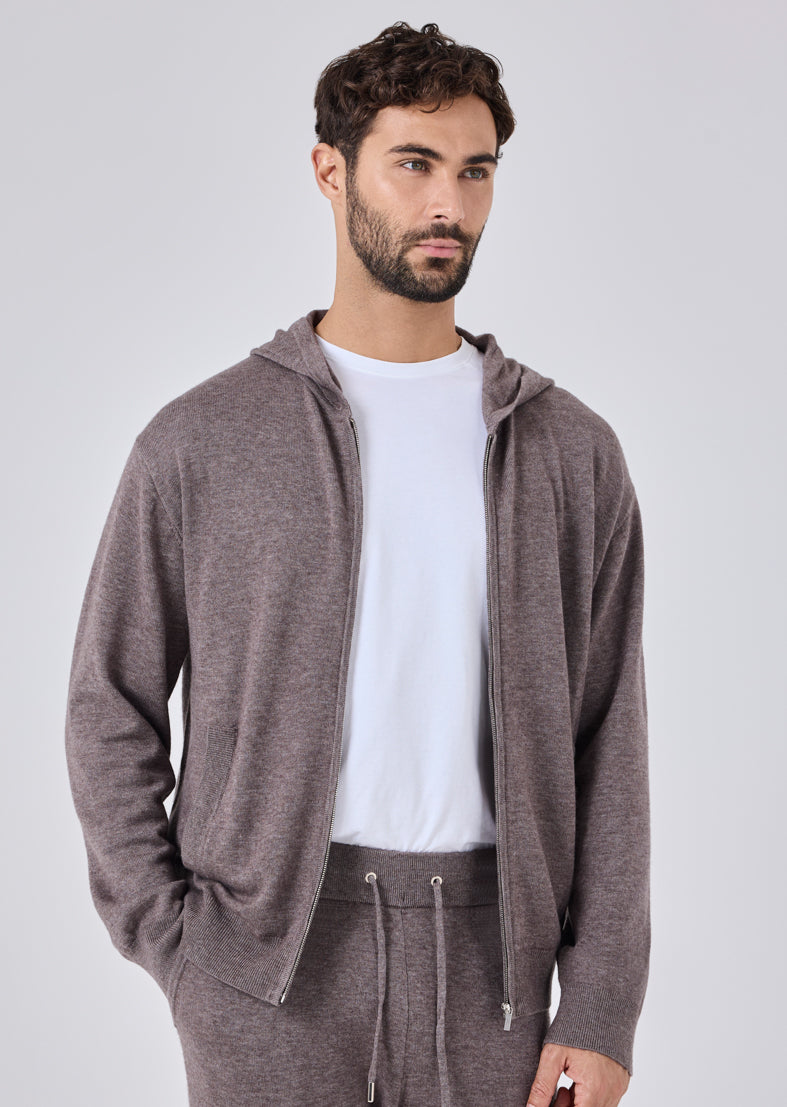 Men's Hoodie Taupe Marl