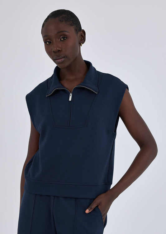 Women's Half Zip Sweatshirt Dark Navy