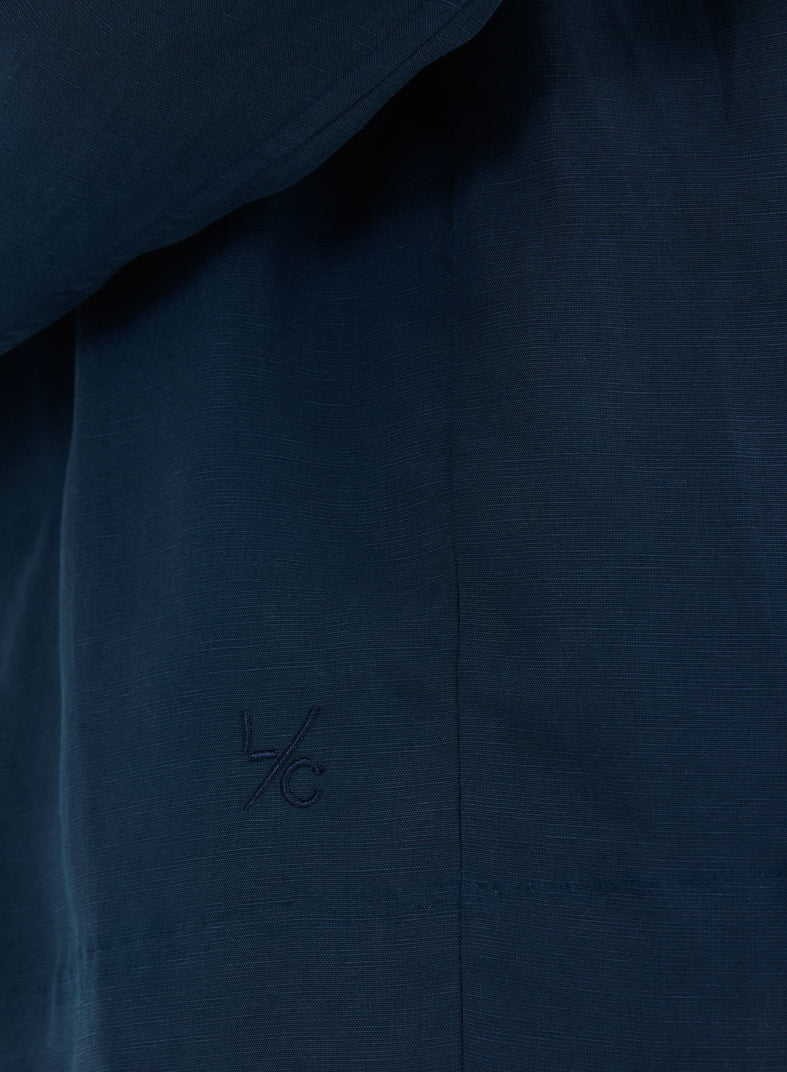 Men Linen Jacket Dark Navy