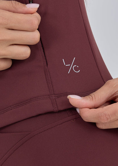 Women's Active Zip Jacket Dark Burgundy