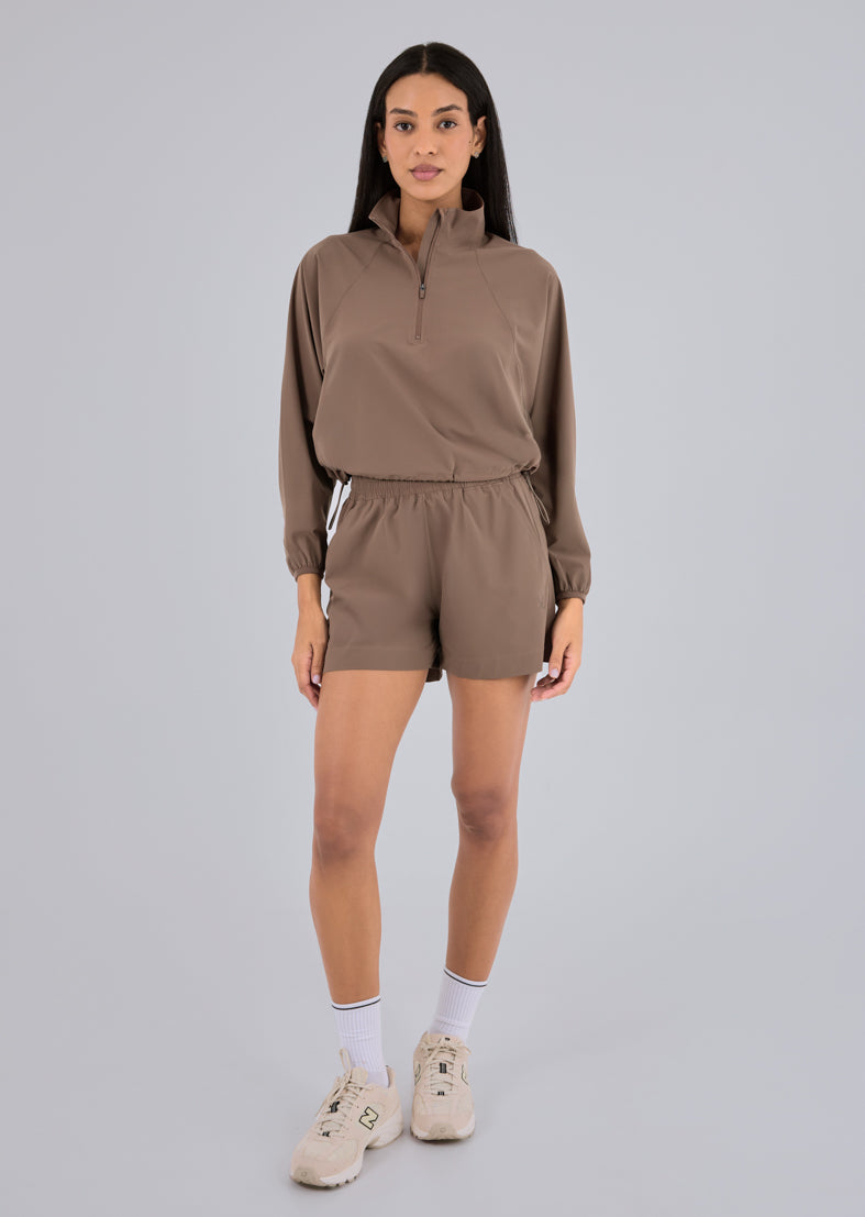 Women's Half Zip Jacket Walnut