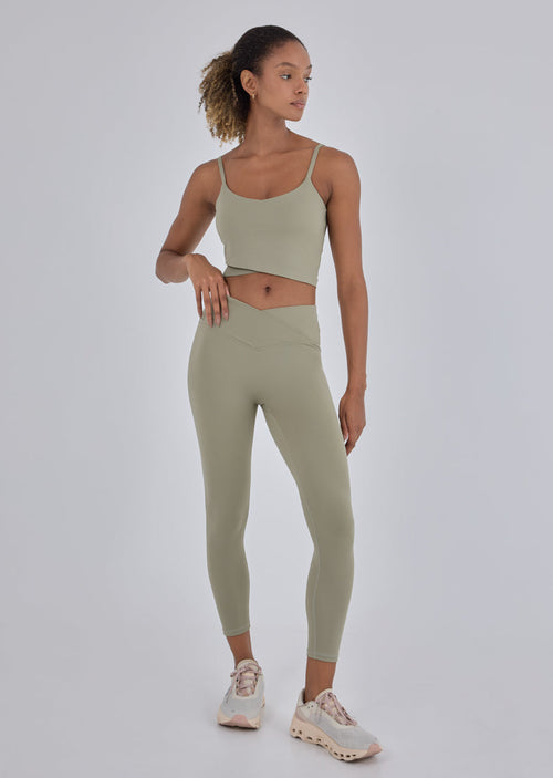 Women's Wrap Waist Legging 7/8 Abby Stone