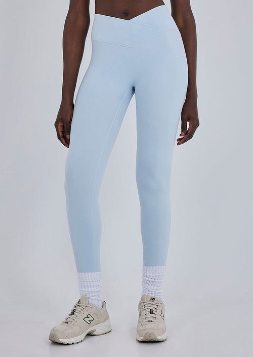 Women's Wrap Waist Legging 7/8 Blue Mist