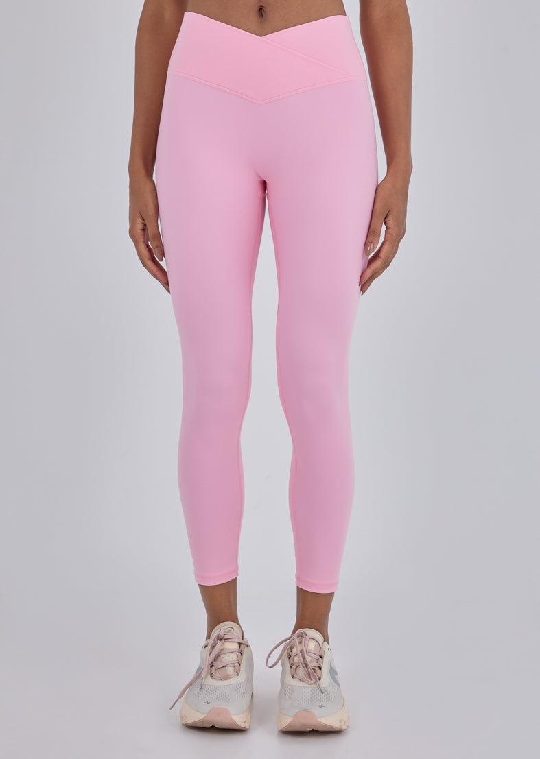 Women's Wrap Waist Legging 7/8 Blush Pink