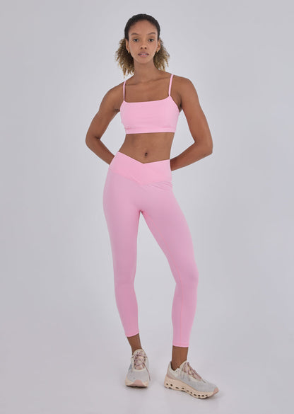 Women's Wrap Waist Legging 7/8 Blush Pink