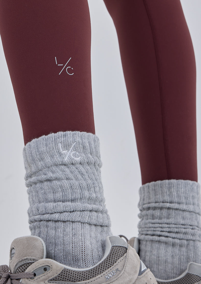 Women's Wrap Waist Legging Full Length Dark Burgundy