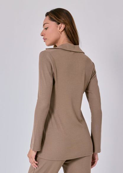 Women's Longline Cardigan Walnut