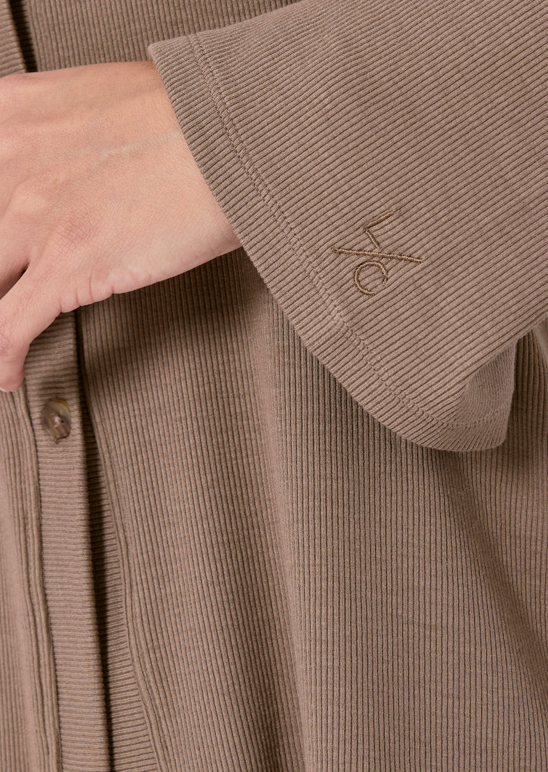 Women's Longline Cardigan Walnut
