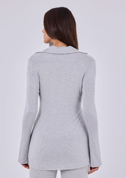 Women's Longline Cardigan Grey Marl