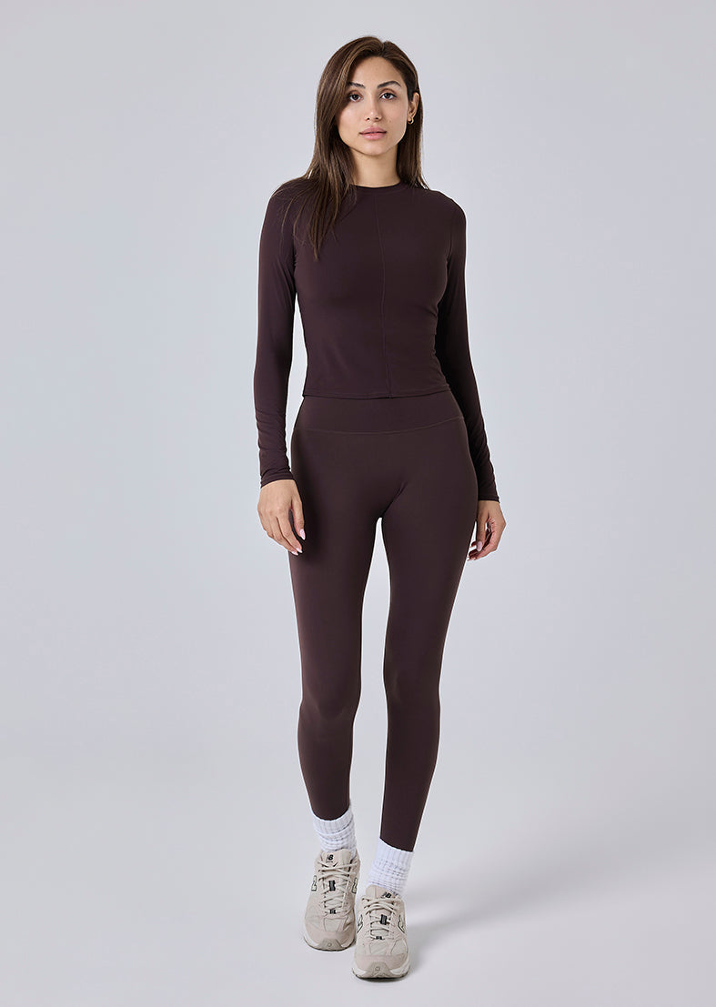 Women's Long Sleeve Top Dark Cocoa
