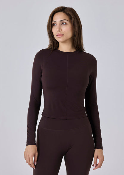 Women's Long Sleeve Top Dark Cocoa