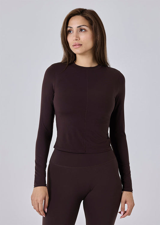 Women's Long Sleeve Top Dark Cocoa