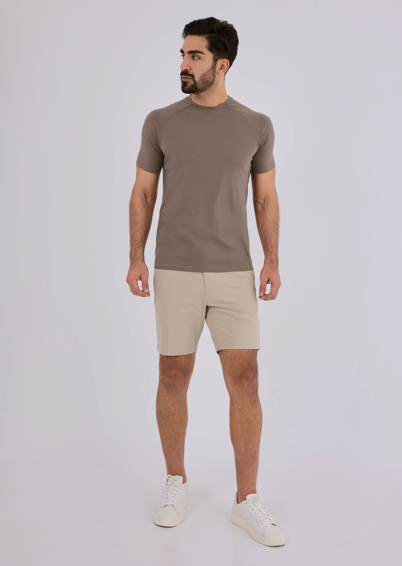 Men's Shorts Classic Fit -8"R Beige