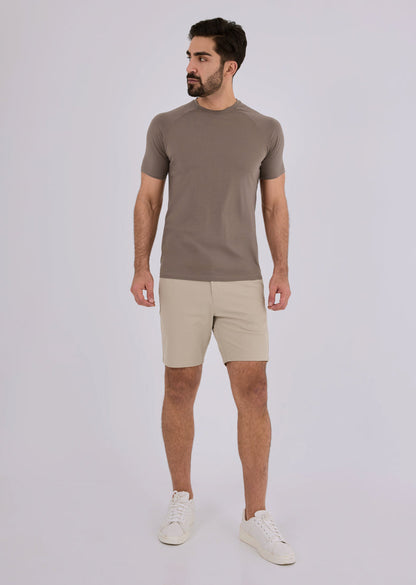 Men's Shorts Classic Fit -8"R Beige