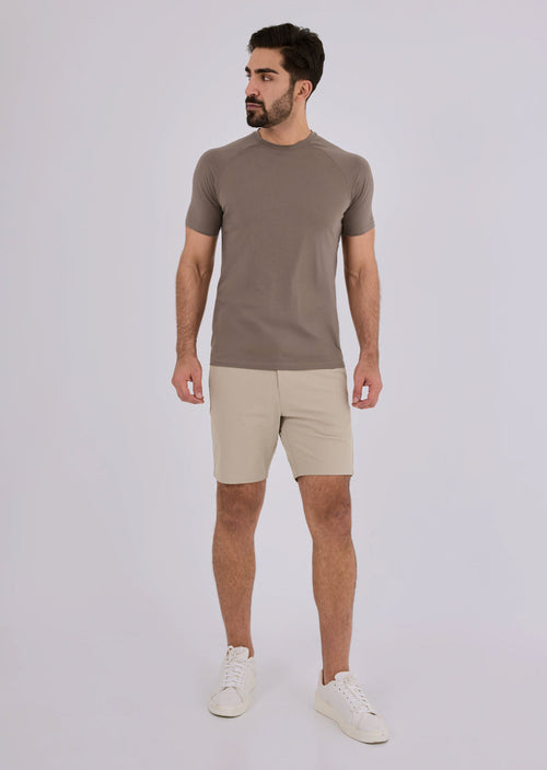 Men's Shorts Classic Fit -8"R Beige