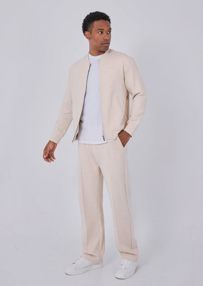 Mens All Around Lounge Bomber Oatmeal Heather