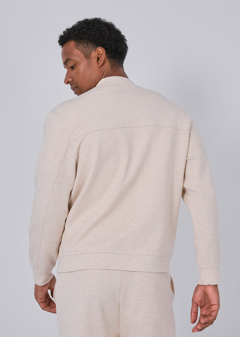 Mens All Around Lounge Bomber Oatmeal Heather
