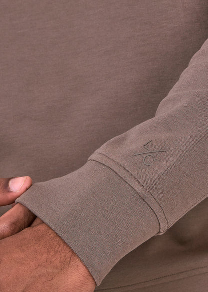 Men's Crew Neck Sweatshirt Walnut