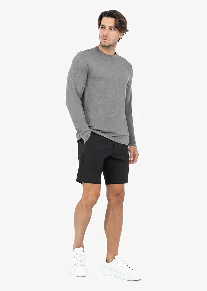 Men's Long-Sleeve Top Grey Marl