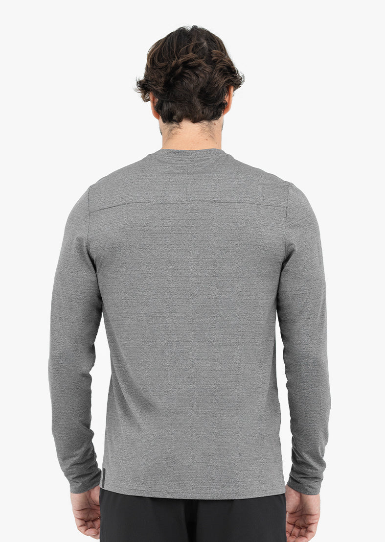 Men's Long-Sleeve Top Grey Marl