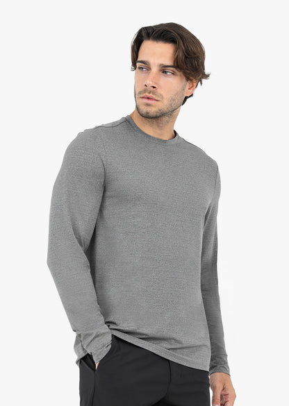 Men's Long-Sleeve Top Grey Marl