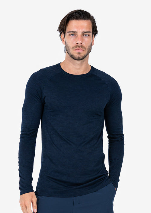 Men's Long-Sleeve Top Navy Melange