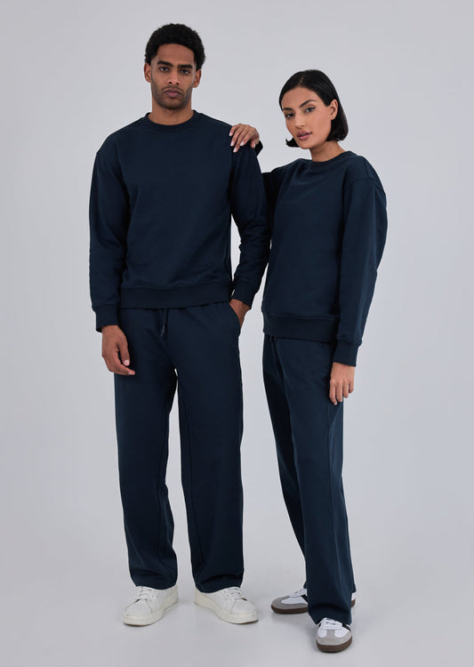 Oversized Sweater Unisex Navy Pewter