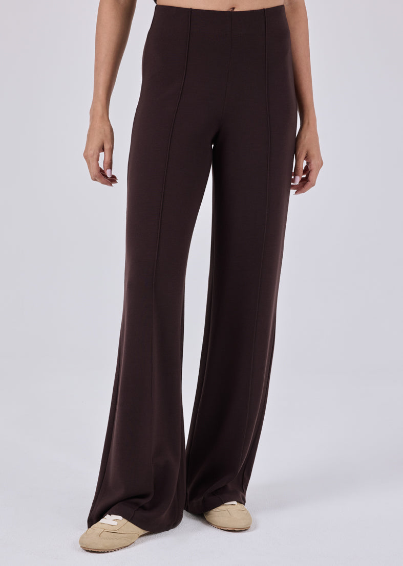 Women's Wide Leg Pants Dark Cocoa