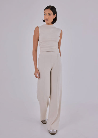 Women's Wide Leg Pants Bone