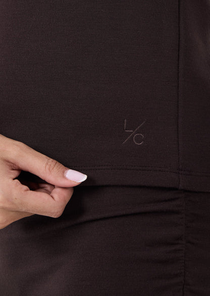 Women's Raglan Tee Dark Cocoa