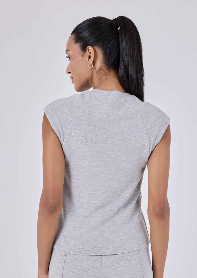 Women's Raglan Tee Grey Marl