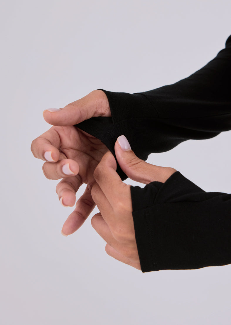 Women's Relaxed Long-Sleeve Top Black