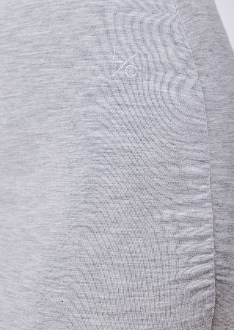 Women's Ruched Maxi Skirt Grey Marl