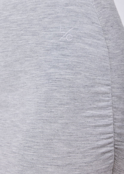 Women's Ruched Maxi Skirt Grey Marl