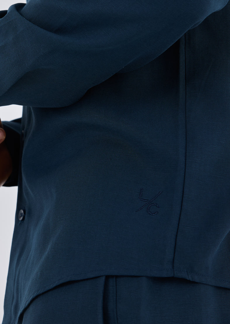 Men's Shirt Long Sleeve Dark Navy