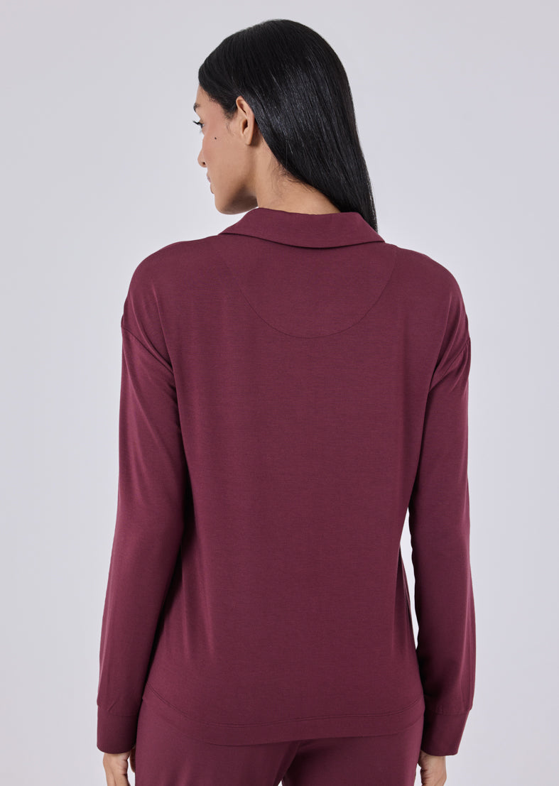 Women's Shirt Dark Burgundy