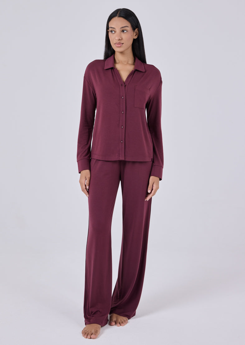 Women's Shirt Dark Burgundy