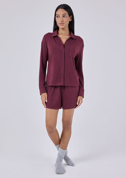 Women's Shirt Dark Burgundy