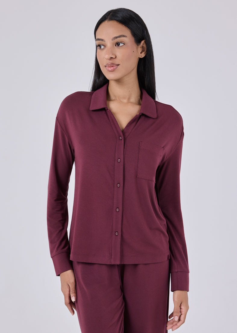 Women's Shirt Dark Burgundy