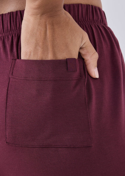 Women's Short Dark Burgundy