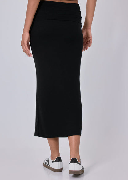 Women's Fold Waist Skirt Black