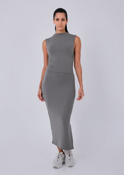 Women's Tube Skirt Pebble Grey