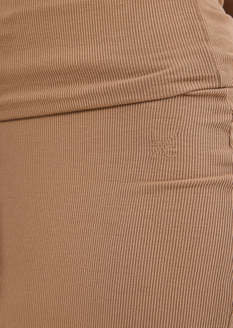 Women's Fold Waist Skirt Camel