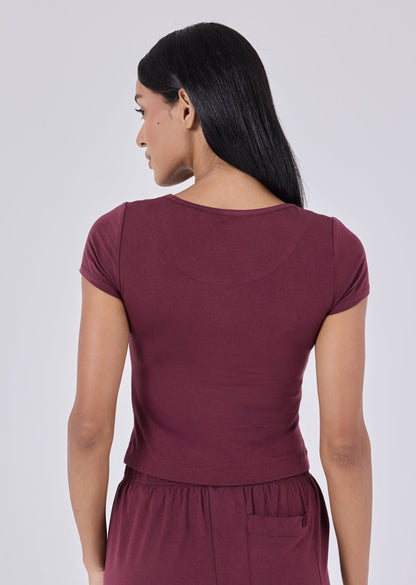 Women's Tee Dark Burgundy